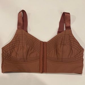 Fabletics Nude/Rose Low Impact Front Closure Workout Bra Small